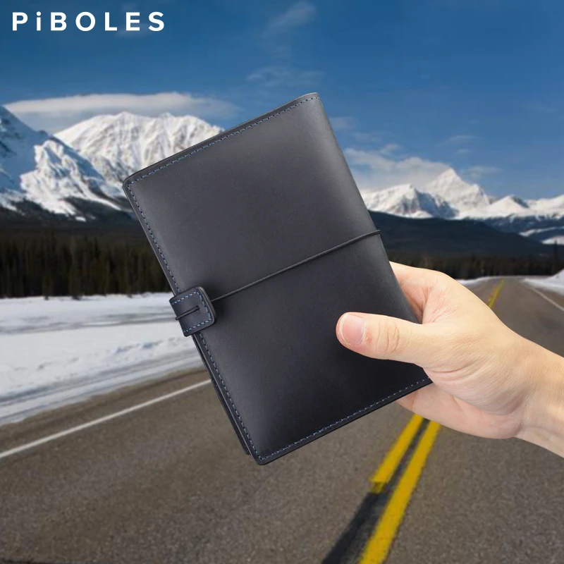 Handmade Genuine Leather Passport Wallet Document Holder Credit Cards ID Passport Card Holder Air Tickets Slot Coin Purse Travel