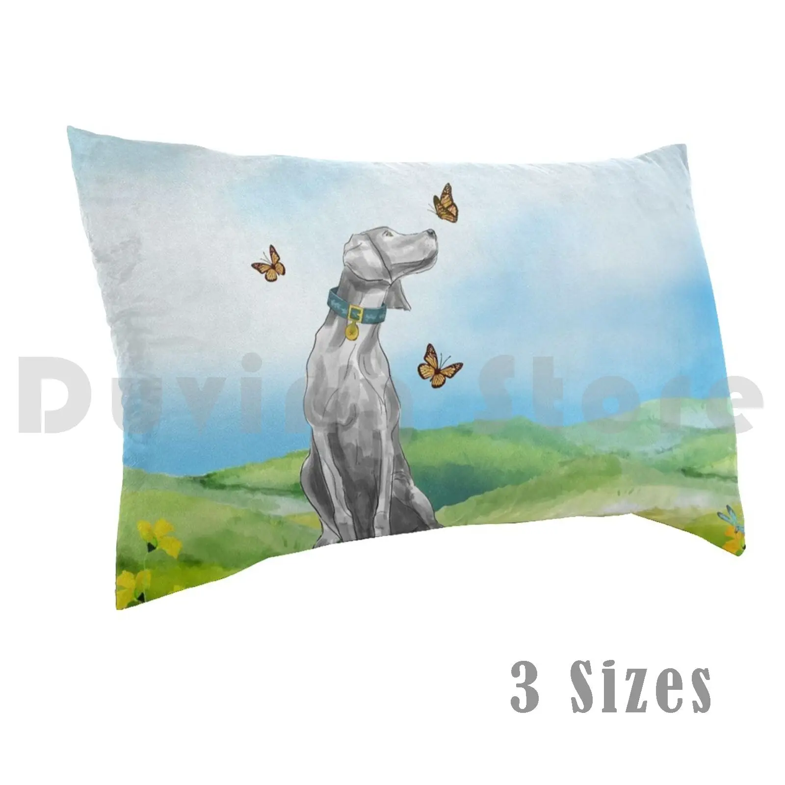 Подушка Kiki с рисунком бабочек Размеры 35x50