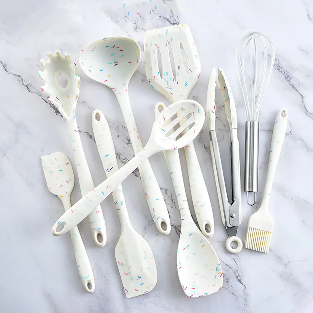 10 шт./компл. термостойкий силиконовый набор посуды антипригарные инструменты для