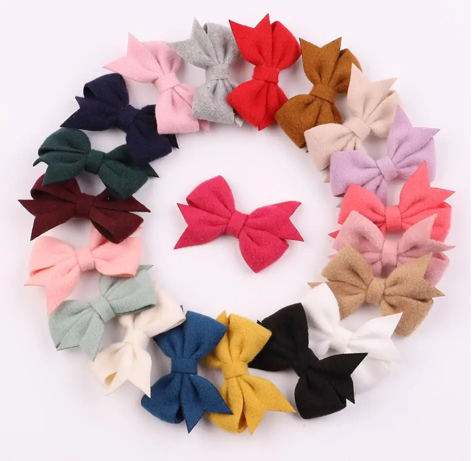 

24Pcs/Lot,2.6"Inch Ribbon Knot Bow Baby Hair Clips Sets,Girls Fabric Hairpins, DIY Hair Barrette ,Kids Hair Accessories
