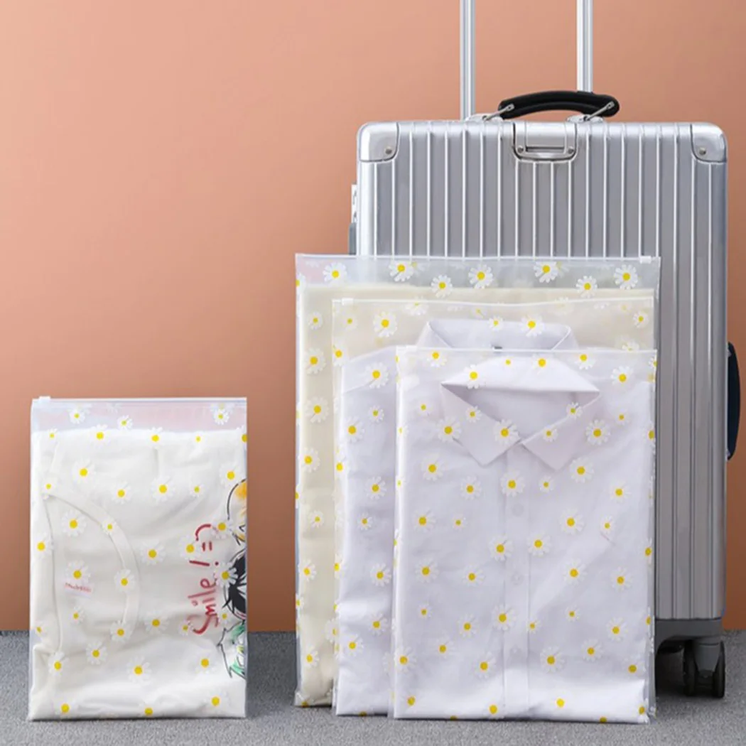 

Transparent Bag Travel Dust-proof Storage Organizer 5PCS Japanese Daisy