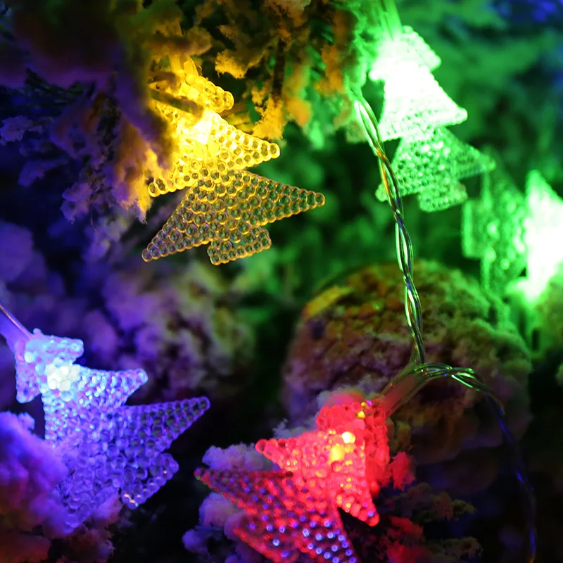 Tree Colorful Утолщённой меховой опушкой, 1M 3M USB кабель с ротанговая Пальма клубок светодиодный гирлянды новогоднее; рождественское украшения гирлянды Рождественская елка украшения Kerst Decoratie, Q - Цвет: Tree Colorful