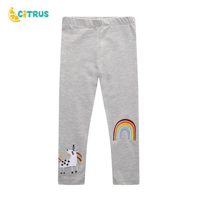 

Girls Leggings Cotton Boy's Trousers Fille Kids Pants Girls Pants Skinny Unicorn Print Cartoon Pattern Children Leggings Trouser