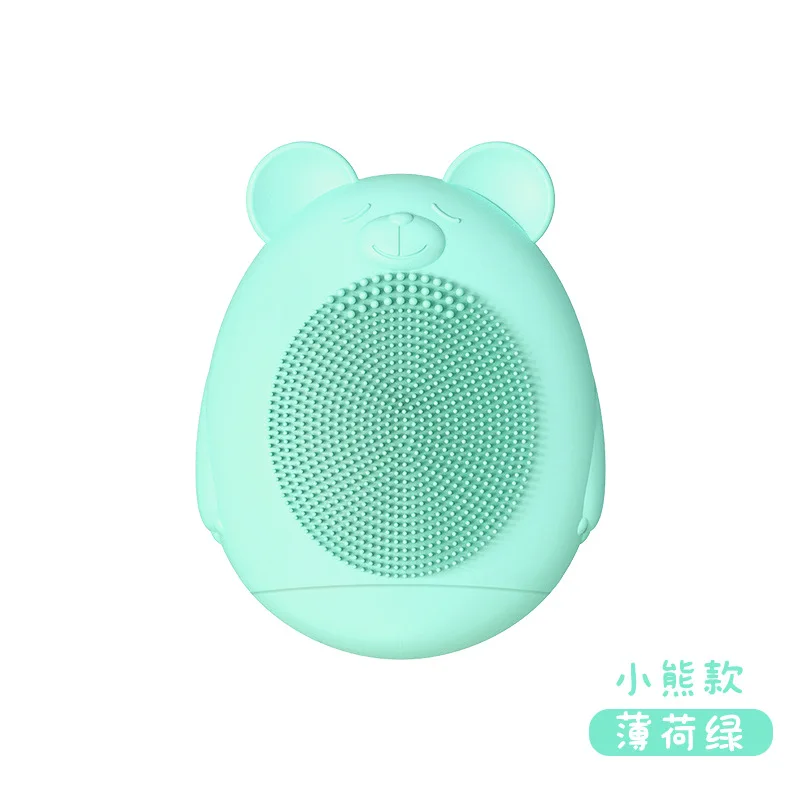 Мини электрическая щетка для очищения лица Pore Cleanser Silicone Facial Massager Waterproof Rechargeable Sonic Skin Scrubber.