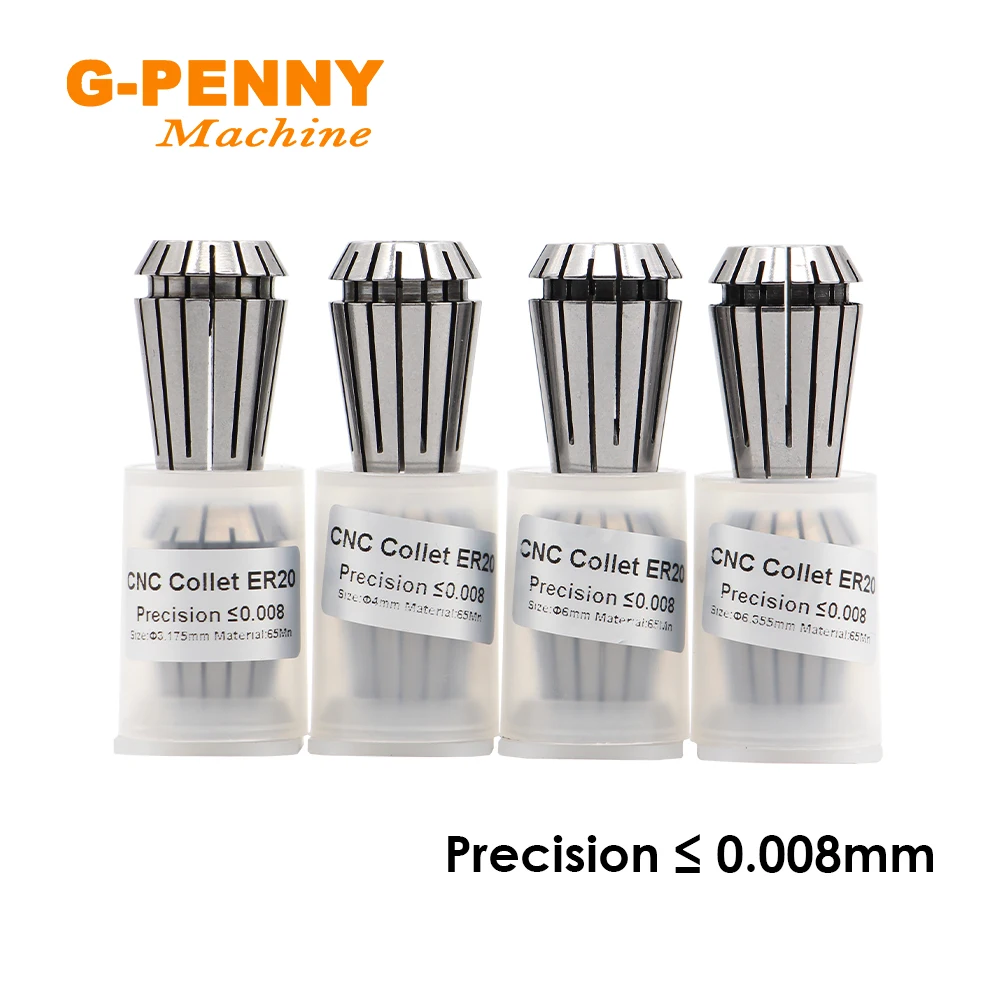 Набор пружинных цанговых патронов G-Penny ER20 8 шт. высокоточные 0 008 мм 4-12 для