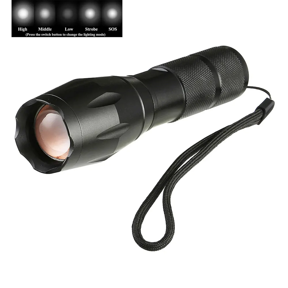 Светодиодный светильник для вспышки супер яркий T6 кемпинга переключатель режима