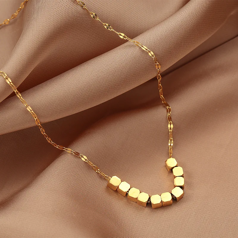 Новое Женское Ожерелье из бусин на удачу ювелирные изделия нержавеющей стали 2022