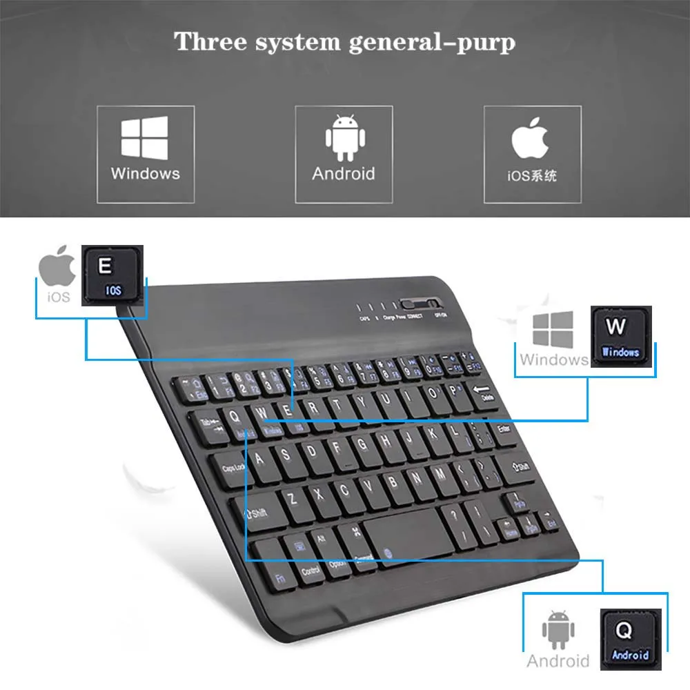 Фото Перезаряжаемая Беспроводная Bluetooth-клавиатура для планшета Acer Iconia One 7/One 8/Iconia Перезаряжаемая Беспроводная Bluetooth-клавиатура для планшета Acer Iconia One 7/One 8/Iconia