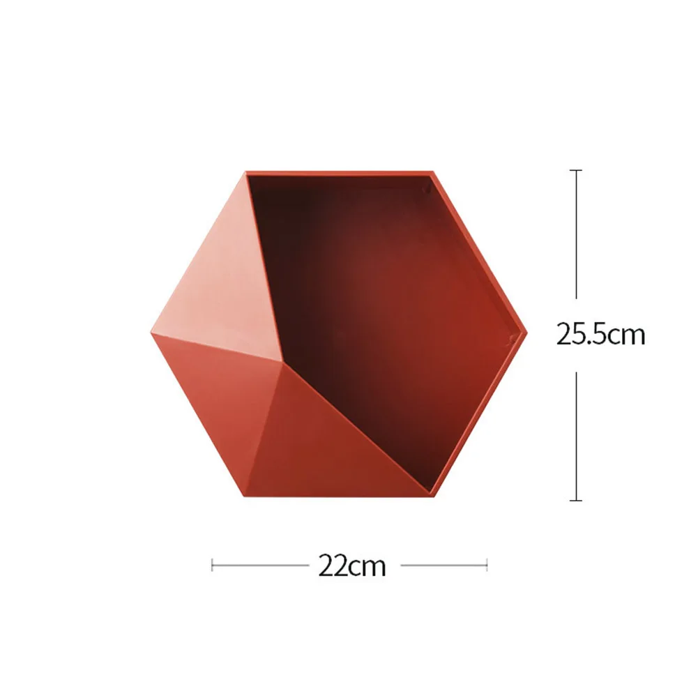 

Simple Wall Storage Box Creative Combination Storage Rack Hanging Living Room Bedroom Bookcase Hexagonal Geometric Rack Holders