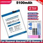 LOSONCOER 5100mAh HB386280ECW для Huawei Ascend P10 5,1 