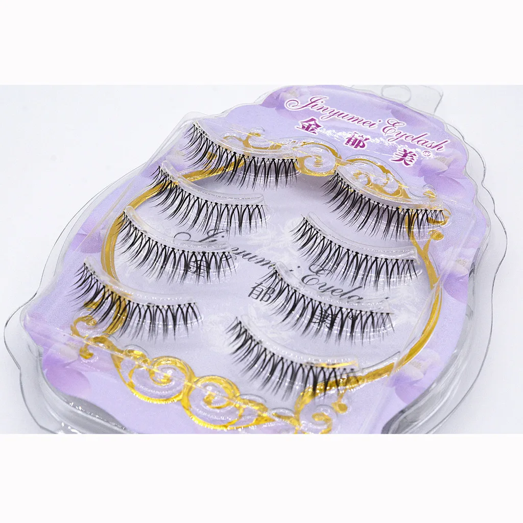 

4 Pairs Of False Eyelashes Refined Manual Sharpening Soft Transparent terrier Dramatic Fake Lashes Makeup Extension maquiagem