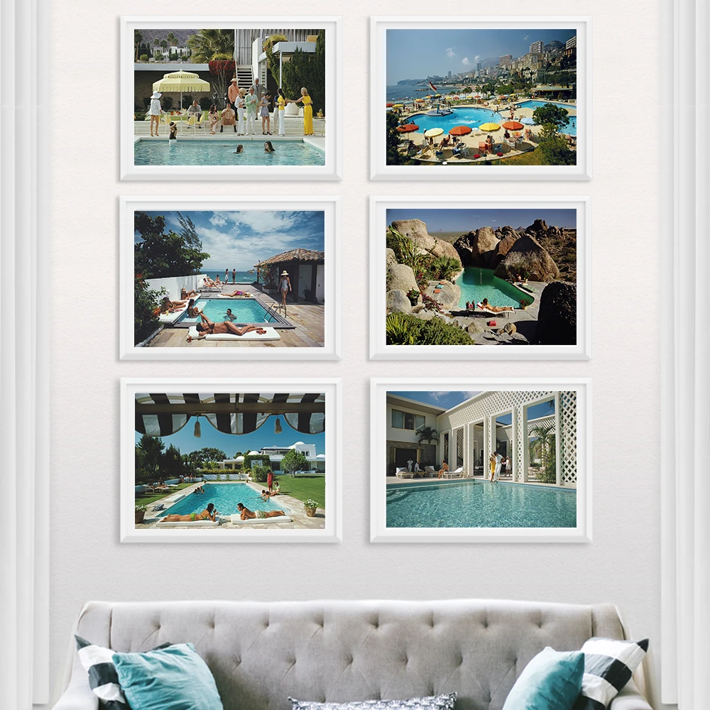 

Poolside Glamour Art Kaufmann Desert House Prints Canvas Painting Posters Quadros Wall Art Pictures For Living Room Home Decor