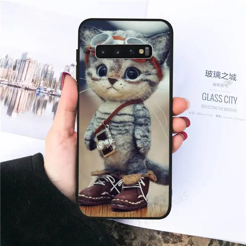 

Animal Cat cute Phone Case For Samsung galaxy S 8 9 10 20 21 30 A 30 50 51 70 note 10 plus Ultra 5g