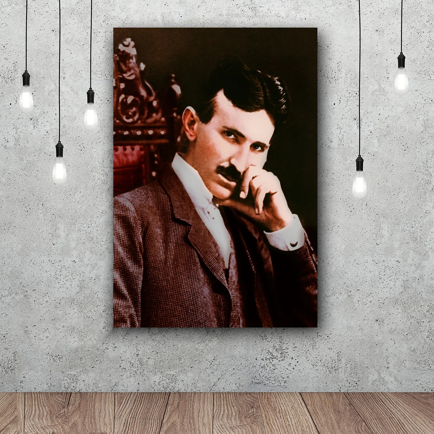 

Famous Scientists Nikola Tesla Retro Poster Home Furnishing Decor Painting On The Wall Canvas Print Picture for Living Room