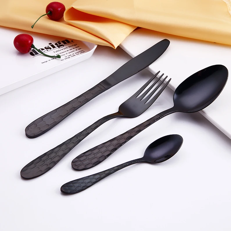 

Stainless Rainbow Kitchen Spoon and Set Steel Stainless Steel Cutlery Tableware Fork Dropshipping Dinnerware Set