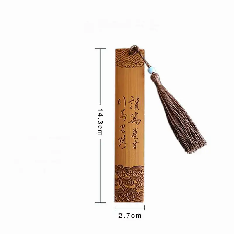 300 шт. Новая модная винтажная бамбуковая Закладка с кисточками в китайском стиле