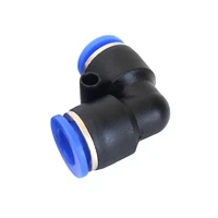 zkcm pneumatic connector pv l shaped plastic connector 4 6 8 10 12 14 16 mm for air water hose tube push quick connection
