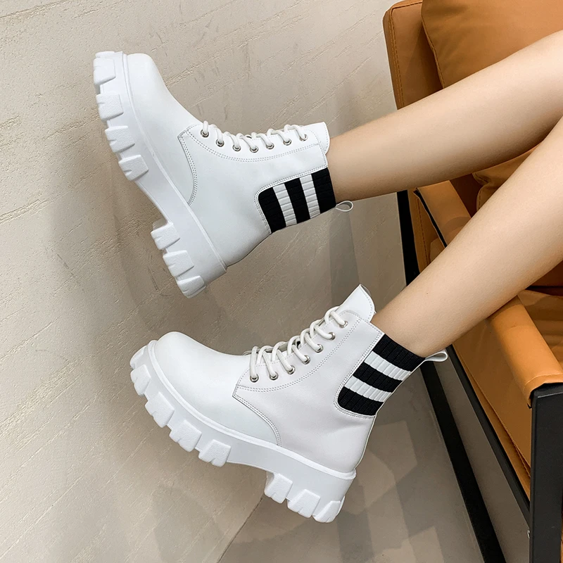 

Real Soft Leather Nude Boots Women's British Style Autumn And Winter 2021 New Casual Women's Shoes Short boots Women Fashion