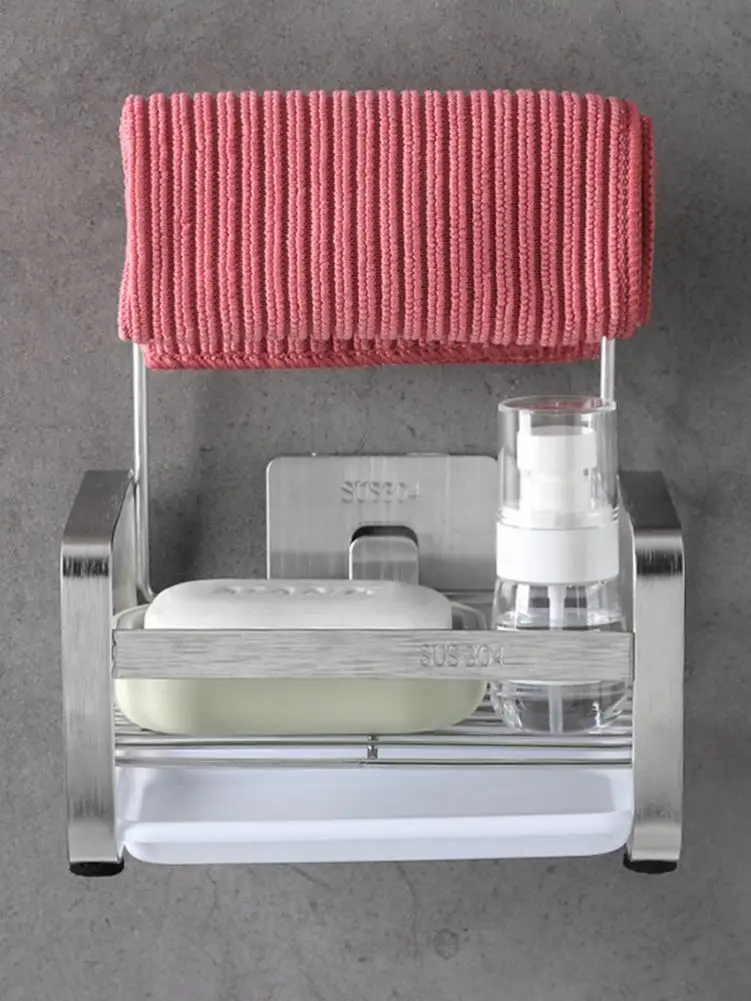 

Сушилка из нержавеющей стали 304, органайзер для раковины, нескользящий держатель для хранения посуды, вешалка для одежды, стойка большой емк...