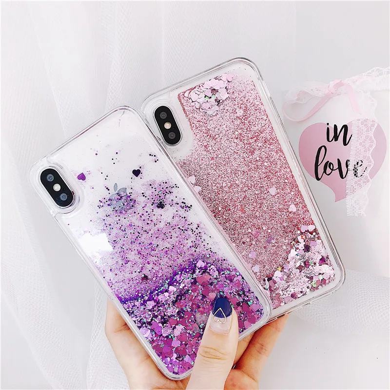 

Dynamic Liquid Bling Quicksand phone case For Huawei enjoy 10 9 8 7 S Plus 8E 9E Lite Play4 7C 8C V30 Pro maimang 8 6 Soft Cover