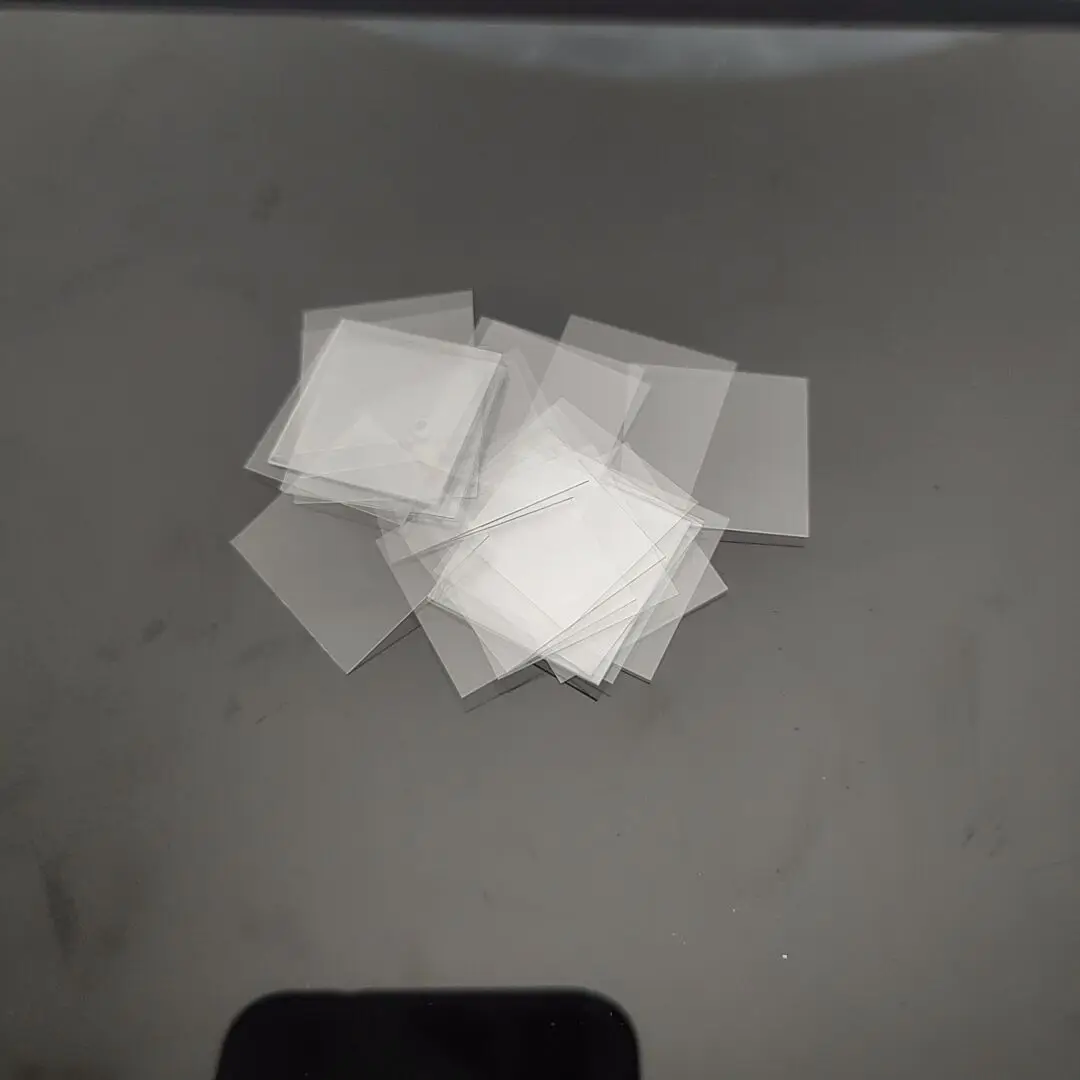 100 шт прозрачные квадратные Стекло шлепанцы без задника с открытыми пальцами
