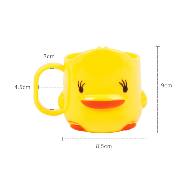 

Cartoon Duckling Mouthwash Cup for Children Cute Thickened Plastic Tooth Brush Cup Household Items Wash Cup with Handle Bold