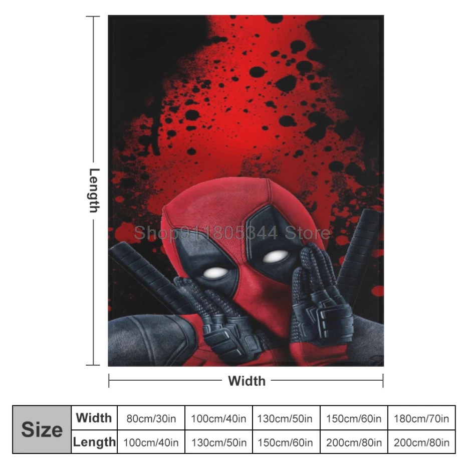 

Hero-Dead-pool Wade Throw Blanket Fuzzy Warm Throws for Winter Bedding 3D Printing Soft Micro Fleece Blanket