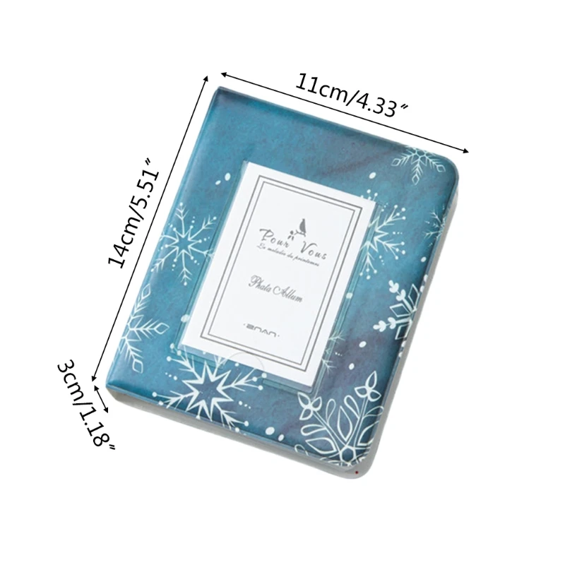 Портативный фотоальбом с элегантным принтом диагональ 3 дюйма 64 фото книга