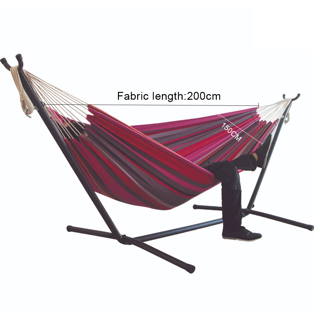 

Double Wide Thick Canvas Hammock Portable Hammock Outdoor outdoor camping Garden Swing Hanging Chair Hangmat Multicolor