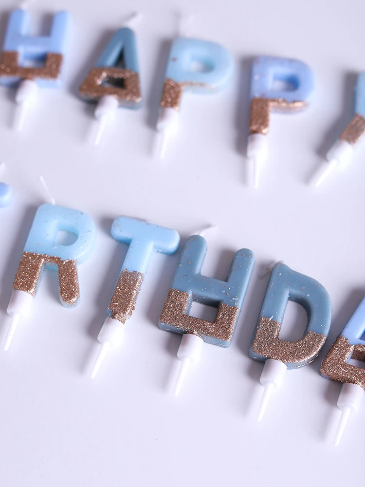 

Letter wax cake decoration baby creative party