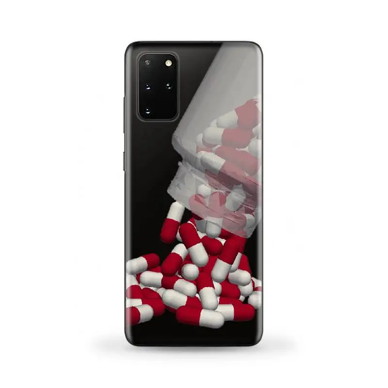 

Medical drug Pill Capsule Phone Case for SAMSUNG A51 52 50 71 31 21S ultra 20 fe XIAOMI redmi note 10 8 9 pro HUAWEI P30 40 lite