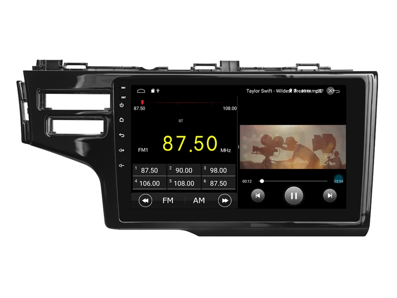 Автомобильный мультимедийный плеер 9 дюймов ips экран монитор gps магнитофон Bluetooth Android 9,0 для HONDA FIT jazz два отверстия Авто Аудио