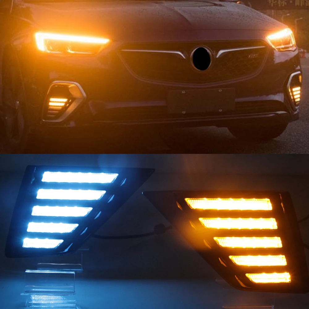 CSCSNL 2 шт течет отложным воротником желтый сигнал Функция для Opel Insignia GS 2017 2018 12В