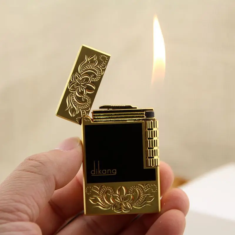 Винтажная Классическая модная Бутановая надувная газовая зажигалка