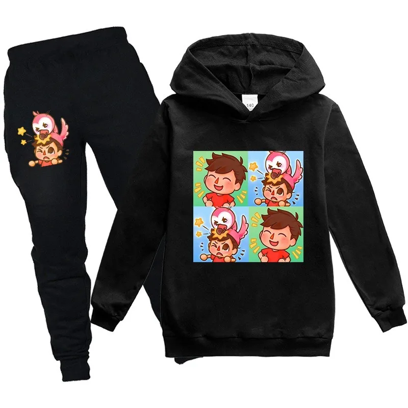 

Toddler Girl Fall Clothes 2020 Girls Boutique Outfits Round Neck Sweater + Casual Pants Cotton Flamingo Flim Flam Boys Shirt Set