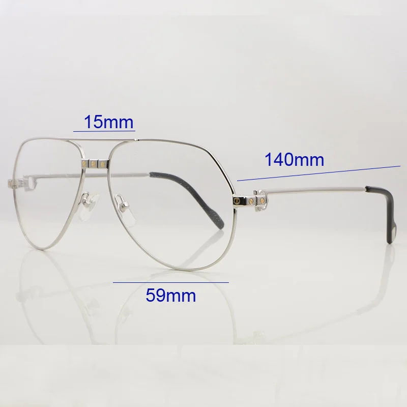 

Clear Eye Glasses Frames For Men Transparent Rimless Carter Metal Designer Prescription Glasses Espejuelos Mujer