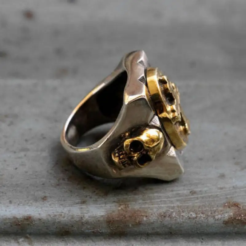 Винтажное кольцо с крестом-черепом для мужчин модное мужское в стиле панк