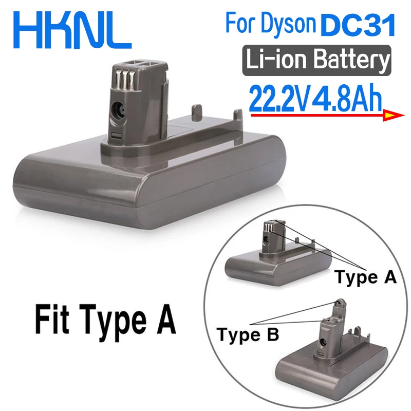 Сменный литий ионный аккумулятор 22 2 в 4800 мАч для ручного пылесоса Dyson DC31 DC34 DC35 DC44