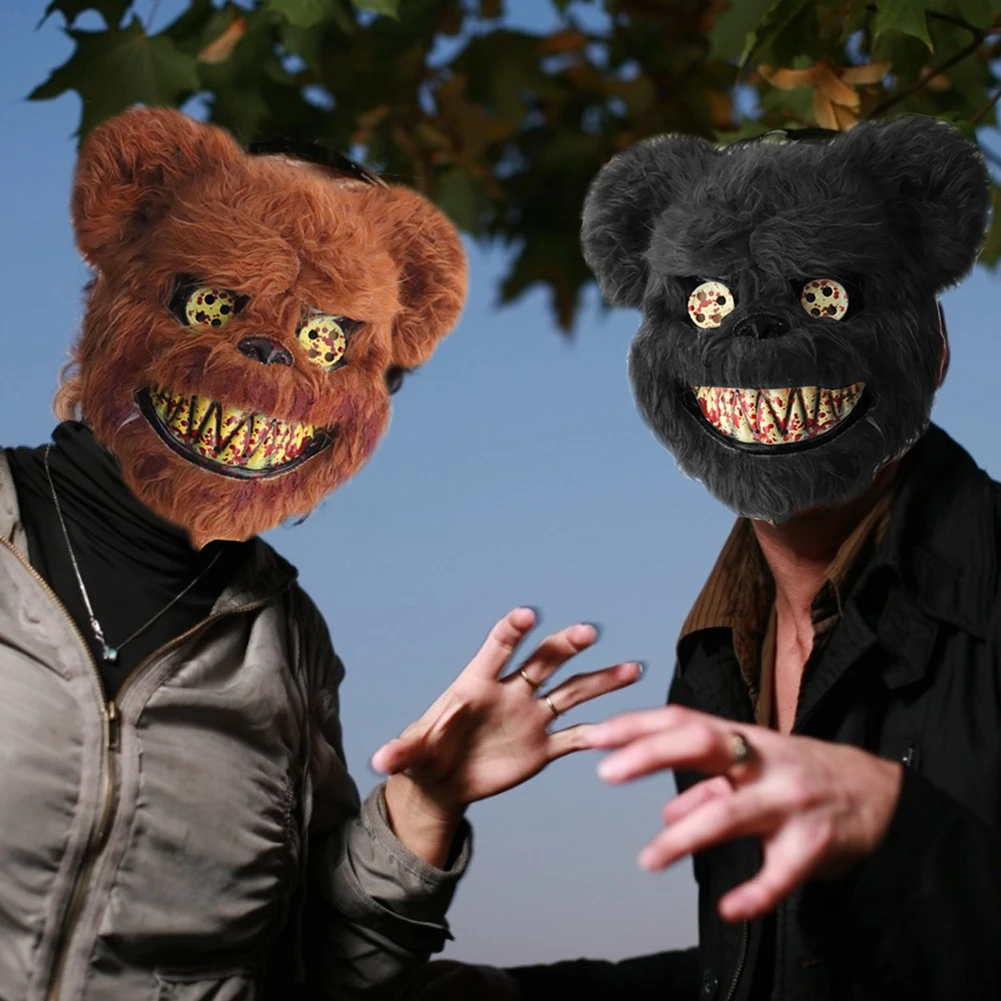 Новая маска для Хэллоуина убийца кролик медведь плюшевый мишка Хэллоуин