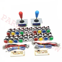 diy zero delay usb encoder arcade kits for 5v led chrome buttons zippy joystick with oval ballled cabels1p2pcoin buttons