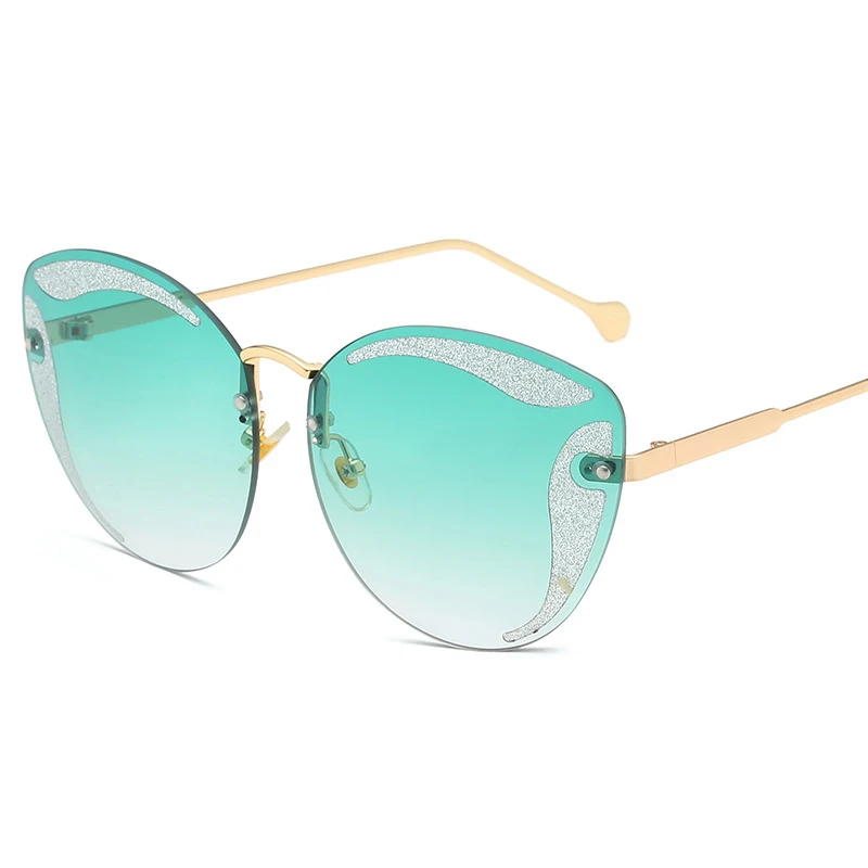 Hot Hot Hot SHEN NUO 6 Series women cat eye pin colored sunglasses polarized ray bann fashion glasses for feminino Oculos De Sol - Цвет линз: Зеленый
