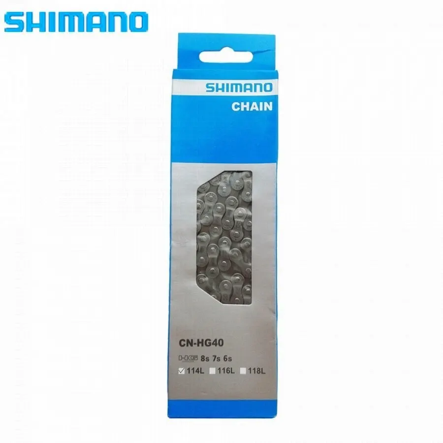 Chain Bicycle Shimano hg40 6/7/8 speed 114 links lock ug51. SKU: ecnhg40114q Gelta Rapala chain bicycle repair parts Cycling Convenient Durable
