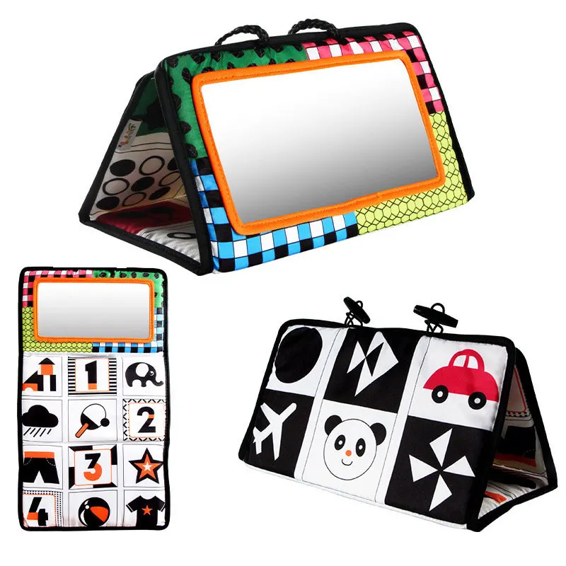 

Детская версия с зеркалом для младенцев Раннее обучение развитие познания головоломка для чтения игрушки для младенцев Тихая книга для дет...