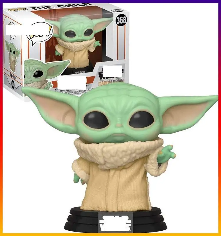 

10 см Kawaii Yoda детские подарки на день рождения из ПВХ красочная коробка настольная игрушка орнамент коллекция