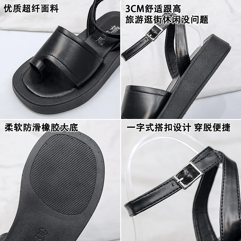 

Female Sandal 2021 Summer Comfort Shoes for Women All-Match Espadrilles Platform Med Strappy Heels Girls Flat New High Fashion