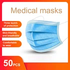 Маска медицинская одноразовая, 3 слоя, дышащая