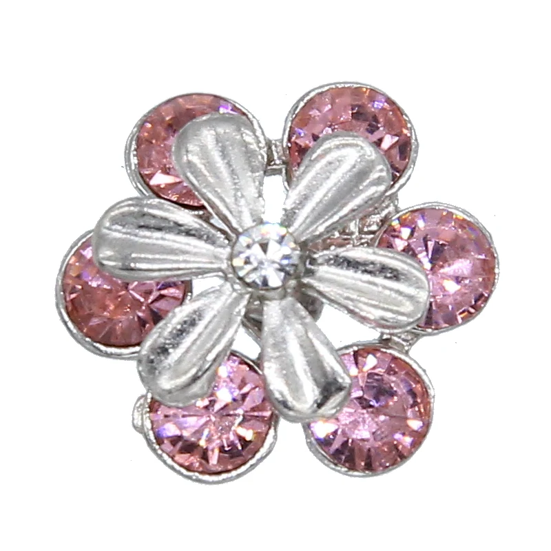 Пуговицы Стразы в форме цветка из блестящего хрустального стекла 10 шт. 17 мм