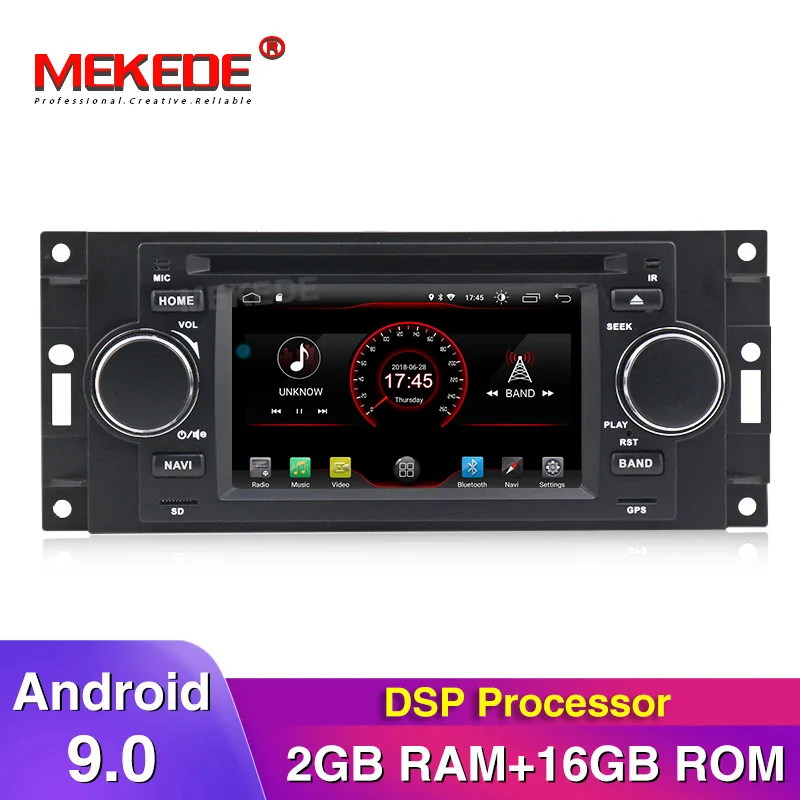 MEKEDE Android 9,0 автомобильный dvd-плеер для джип Dodge Grand Cherokee Commander Wrangler Chrysler 300C PT Cruiser Sebring caliber ram