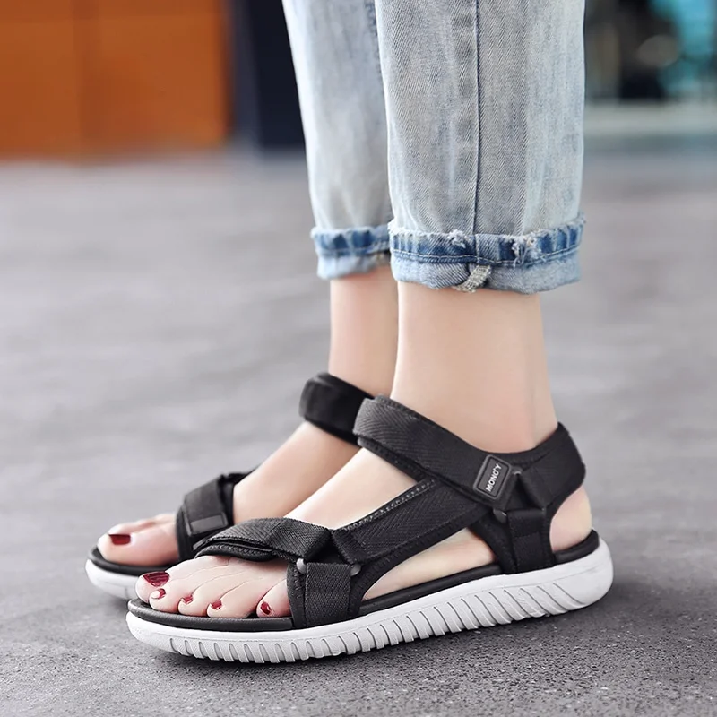 

Summer Sandals Women Beach Shoes Flat Breathable 2021 Casual Lightweight Comfortable Sport Sandals Slippers Platform Shoes