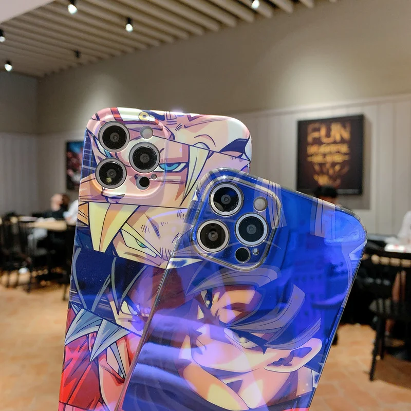 Силиконовый чехол с синим изображением дракона для iPhone 13 Pro Max 12 11 Xs Xr 7 8 Plus Gouku Emoticon